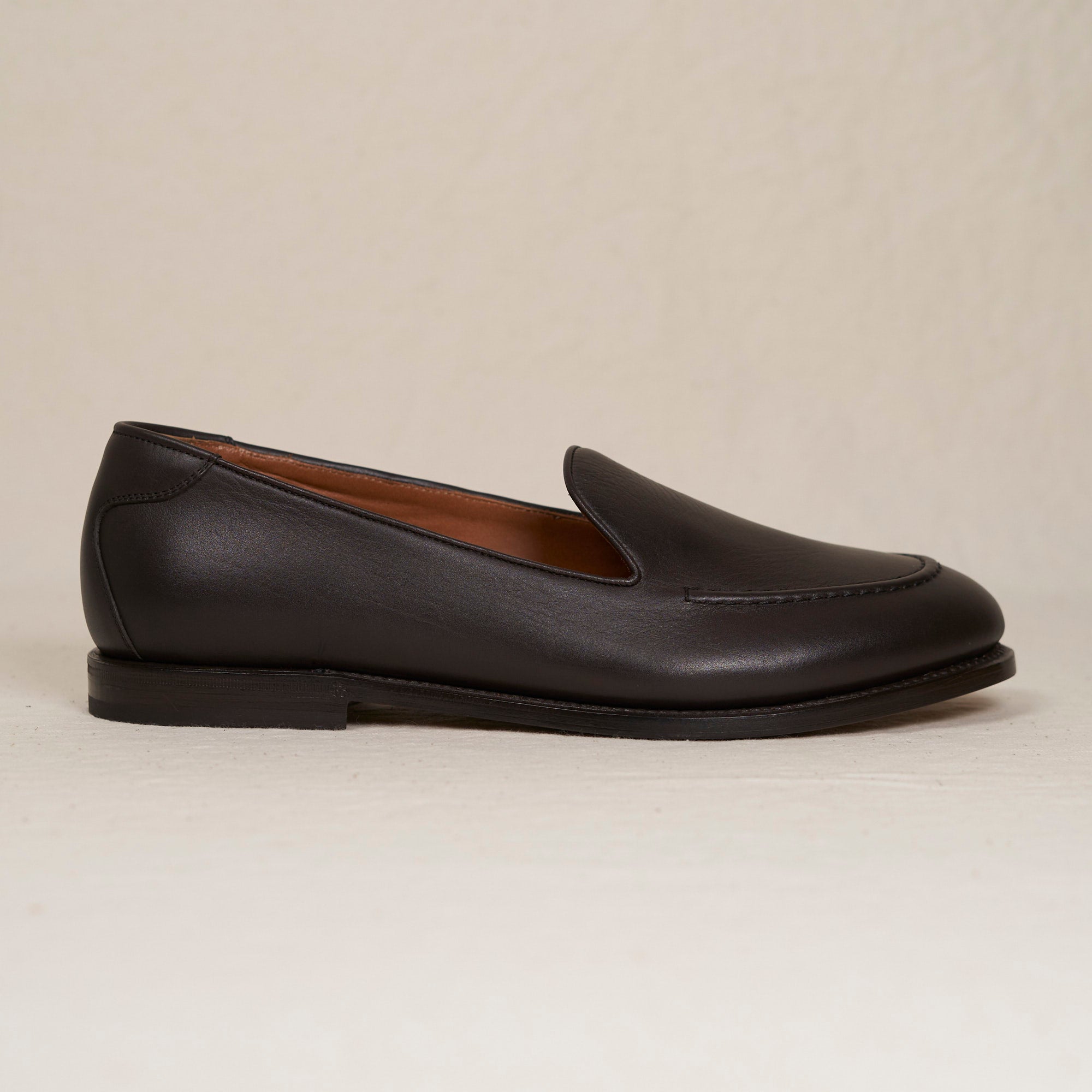 August Special Augie Type-GS men's Goodyear slip-on in espresso Maryam veg-tan calf — classic American style, luxurious comfort.